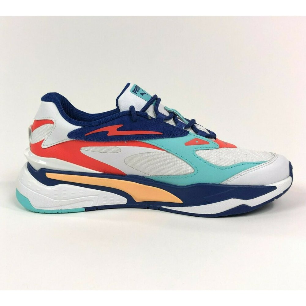 Puma RS-Fast CS Courtside Shoes Sneakers White Blue Athletic Casual 381454-01 - Picture 5 of 9
